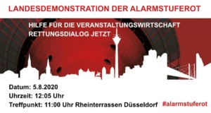 #AlarmstufeRot: Veranstaltungswirtschaft startet Mittwochsdemos