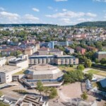 CongressCentrum Pforzheim CCP Luftansicht mit Waisenhausplatz – Foto Samsony